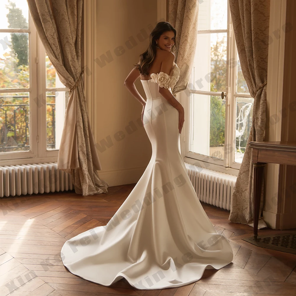 Elegante Damen-Brautkleider, wunderschöne Applikation, abnehmbarer Rock, schulterfrei, Prinzessin, Brautkleider, Robe de Mariée, individuell gestaltet
