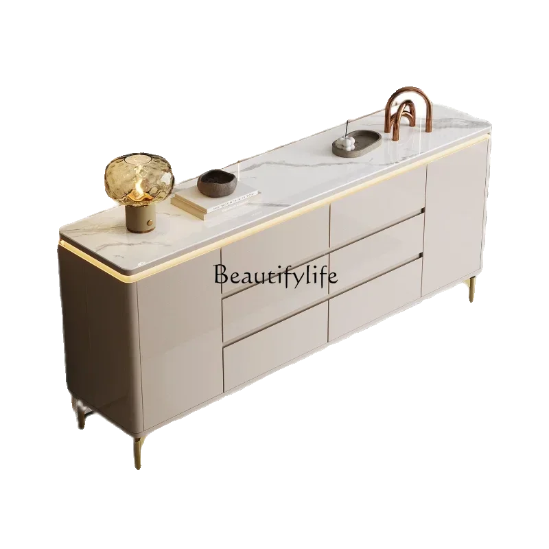 

FG44All solid wood paint chest cabinet modern simple multi-functional drawer large capacity storage locker