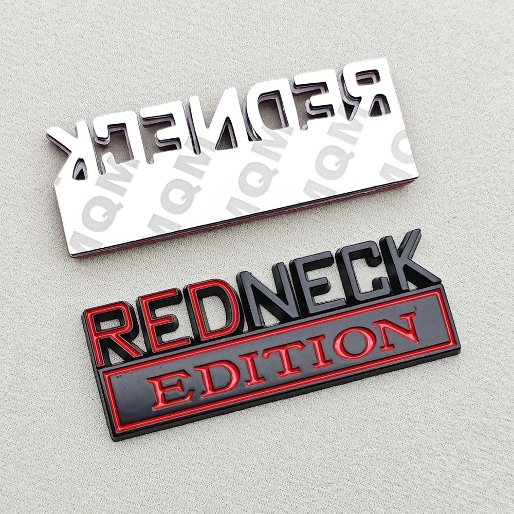 3D Car Front Grill Emblem REDNECK EDITION PATRIOT Logo Badge Trunk Sticker Decal For JEEP Cherokee Liberty Renegade Accessories