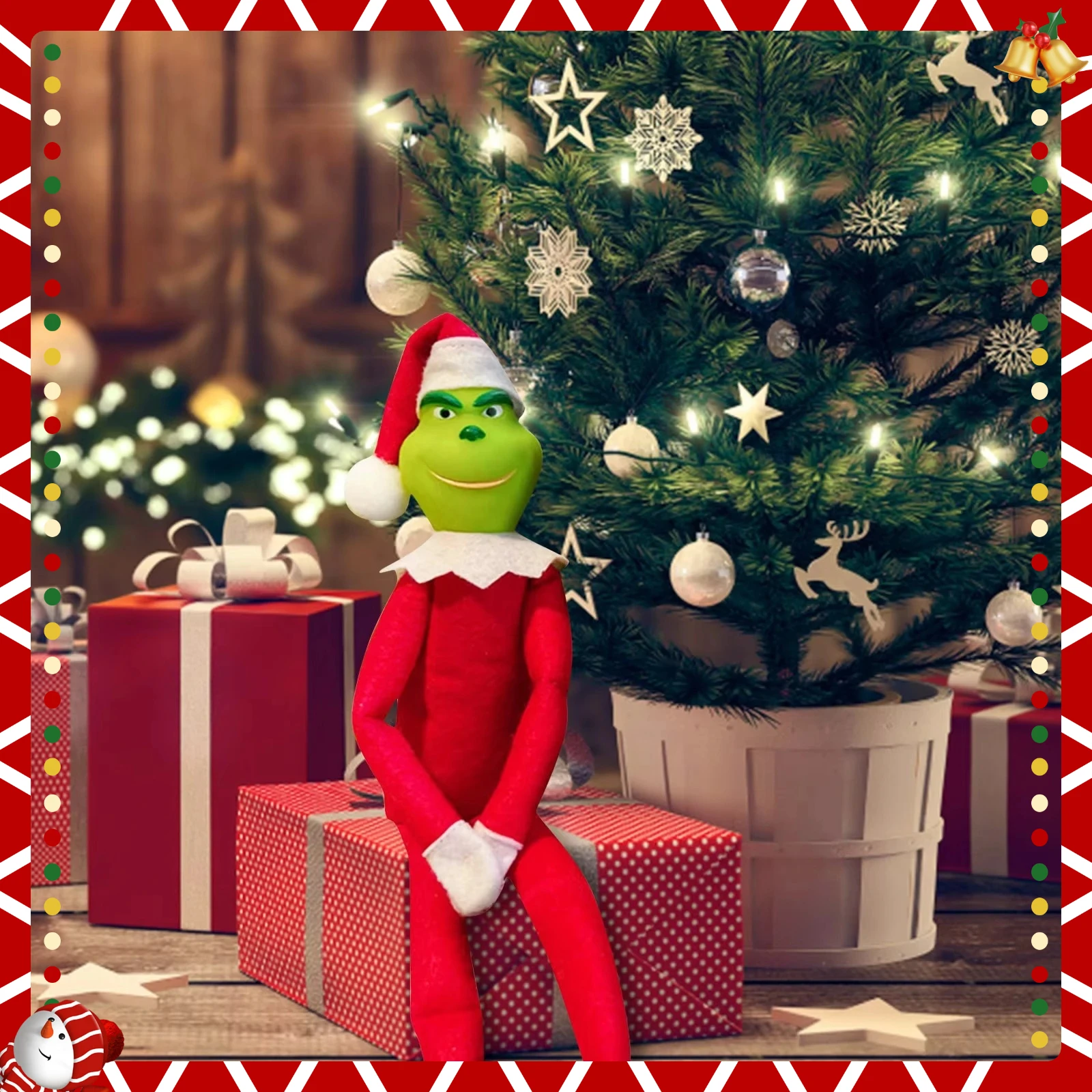 لينة أفخم الأخضر قزم دمية شجرة عيد الميلاد ديكور الجمال المنزل عيد الميلاد زخرفة الموقد ديكور السنة الجديدة هدايا عيد للأطفال البالغين #2