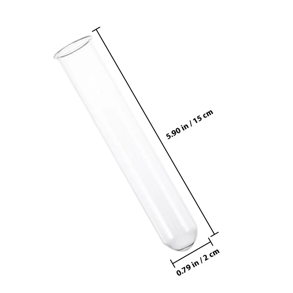 20Pcs Rolled Edge Glass Test Tubes 35Ml Clear Tubes for Scientific Experiments Chemical Storage DIY Art Glue