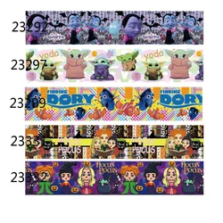 5Yards Diseny Dory Hocus Pocus Halloween Grosgrain Ribbon Printed DIY for Bows Sewing Accessories