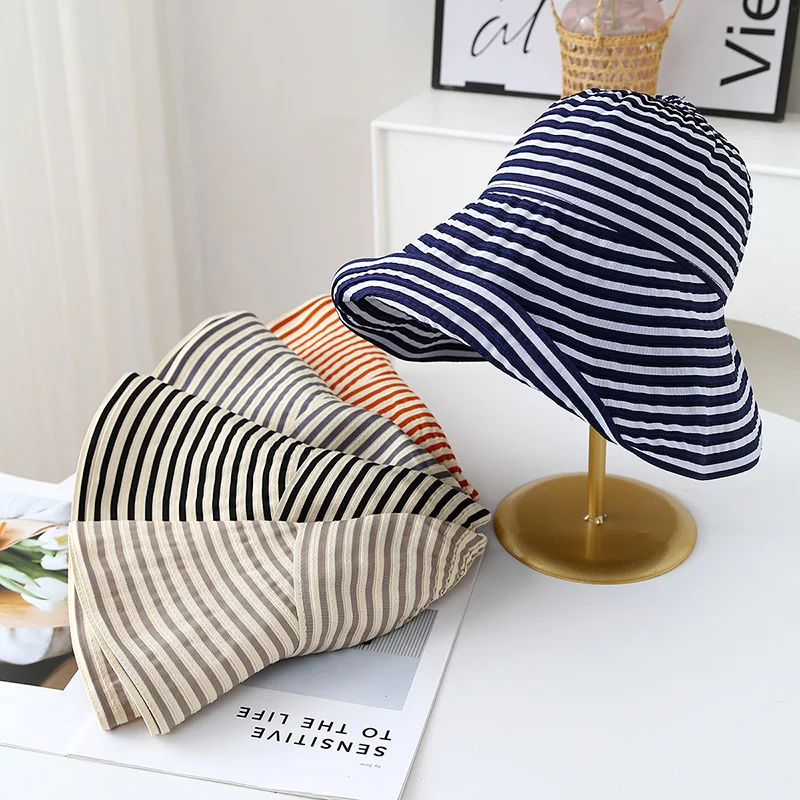 

winter warm Bucket Hat for Women Vintage Knitting Fisherman Hat Summer Panama Caps Simple Breathable Sunshade Cap