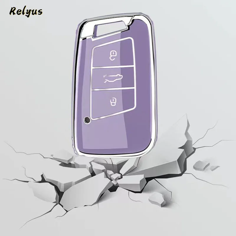 For VW Volkswagen Magotan Magotan GTE Passat B6 B7 B8 CC Arteon for Skoda Fabia Superb A7 Kodiaq Car TPU Key Cover Case Fob
