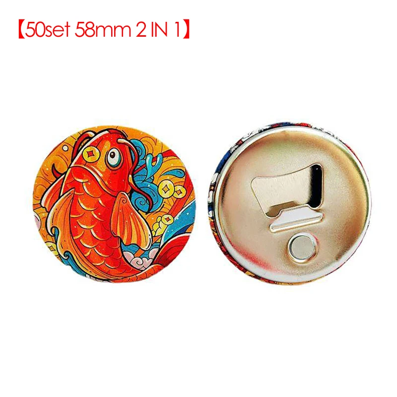 50/100Set 25/32/37/44/58mm Magnet Kühlschrank Taste DIY Herstellung Materialien für Taste Maker, Der Kühlschrank Magnete Abzeichen Set – Detail 8