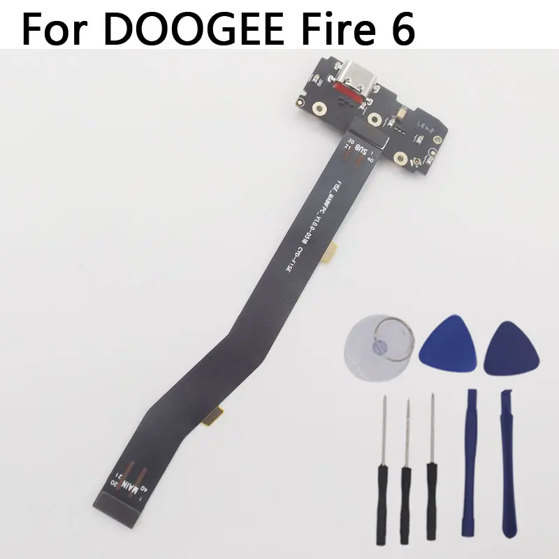 Nueva placa USB Original DOOGEE Fire 6, placa de puerto de carga con placa base FPC principal para teléfono inteligente DOOGEE Fire 6