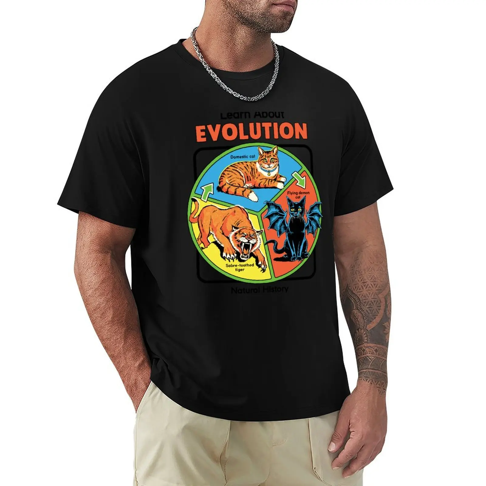 T-shirt décontracté à la mode d'été sur le thème de l'évolution