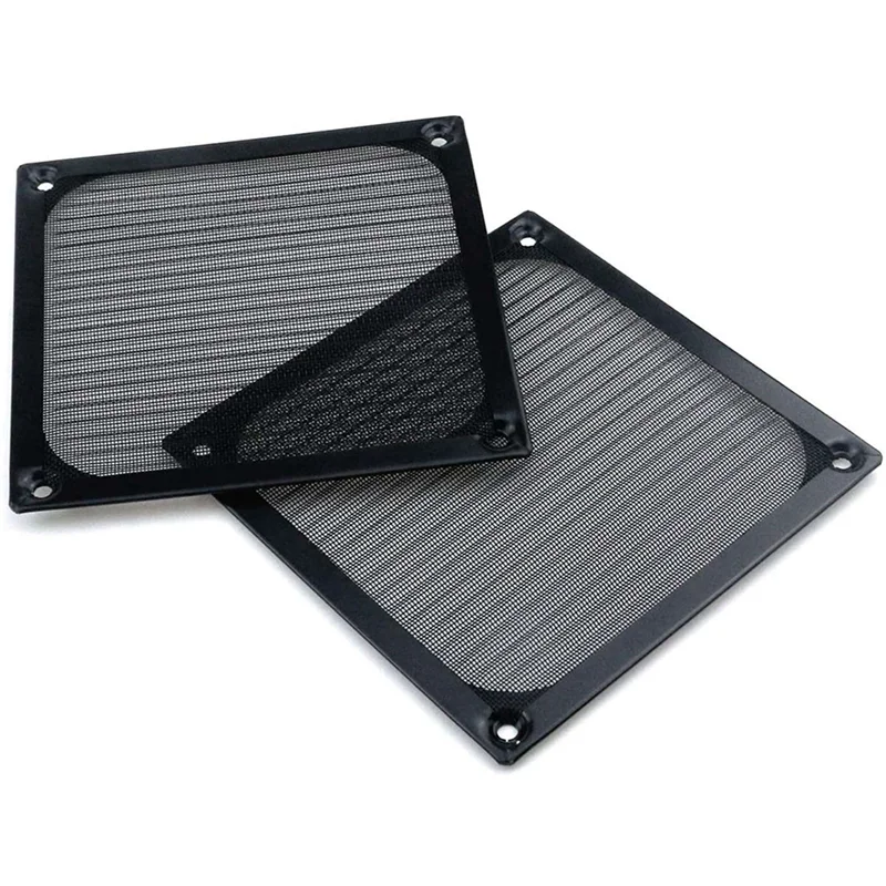 A36T-8Pack 120Mm Computer Fan Filter Grills Stainless Steel Wire Mesh,Aluminum Alloy Ventilation Mesh Dust Filter Grill,Black