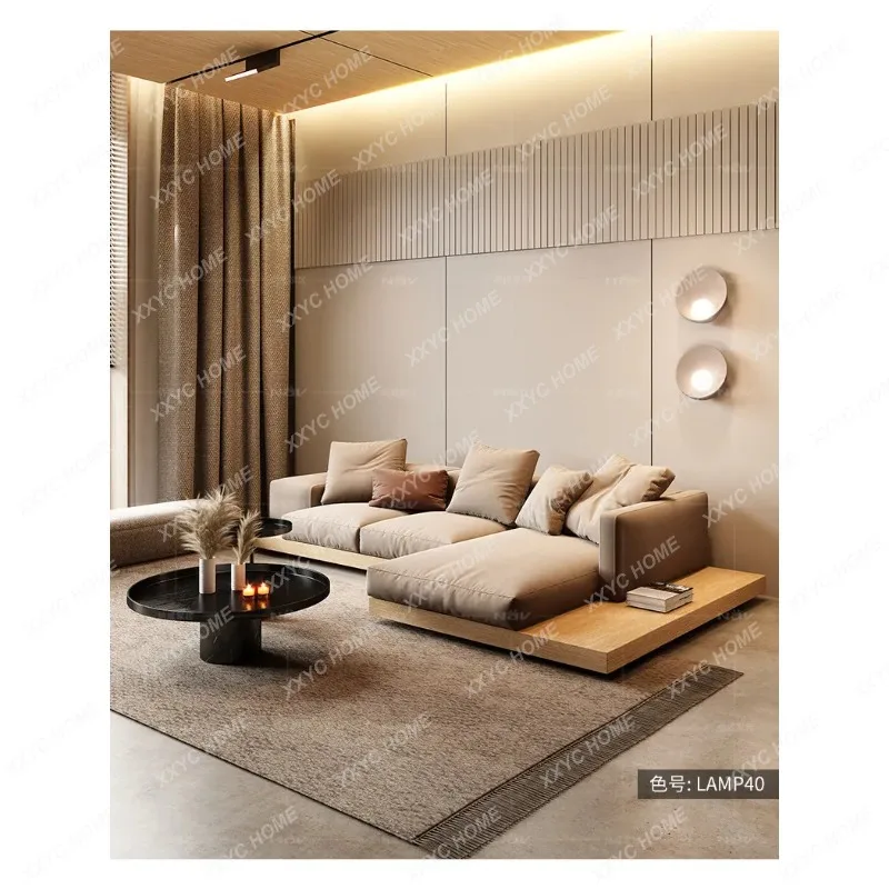 XX Japanese-style, grid technology fabric sofa small apartment floor tatami  modern simple living room