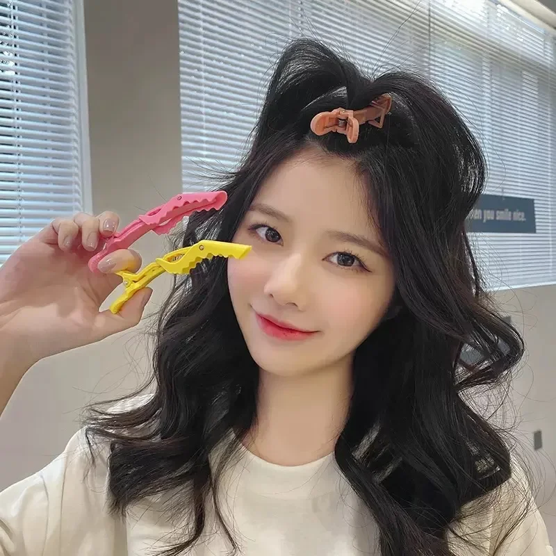 6 قطعة تصفيف الشعر التمساح كليب صالون بيرم صبغة شعر البلاستيك دبوس الشعر شعر مستعار كليب حلاقة التقسيم تصفيف كليب الإمدادات