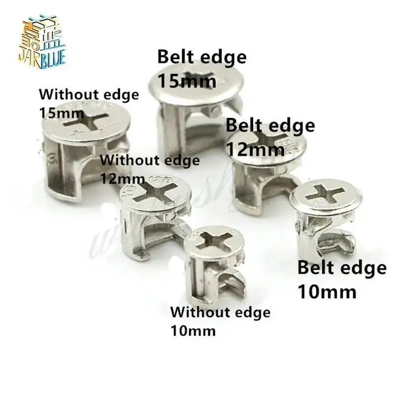 20pcs Thickening Three In One Eccentric Wheel Connector Furniture Diameter 15mm 12mm 10mm Hardware