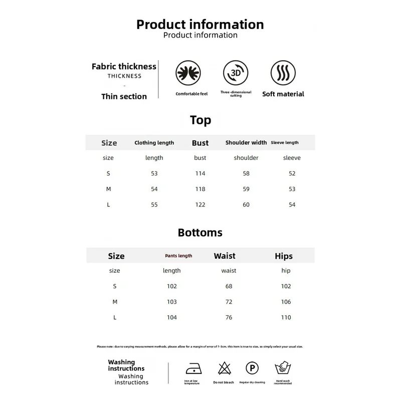 QICHE Autumn Winter Women Zip Hooded Knit Pajama Set Printed Long Sleeve Top Pants Outdoor Loungewear