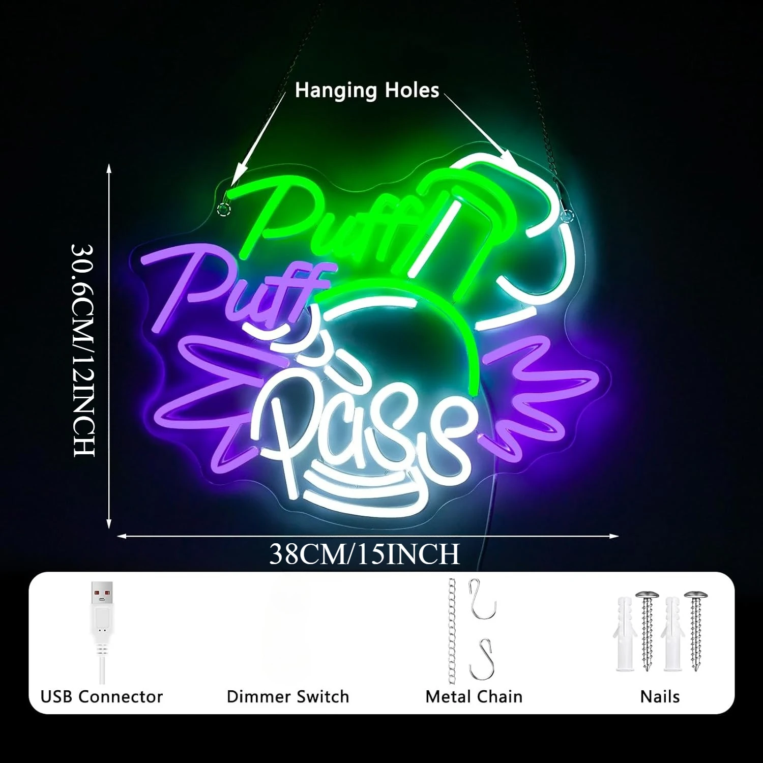 Puff Puff Pass Neon Sign Dimma - Party Games Game Pass 评论和价格