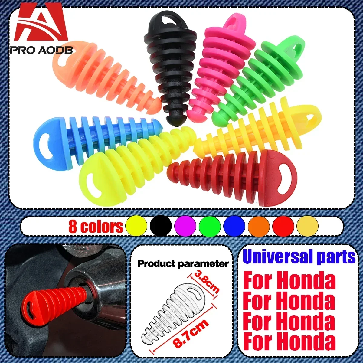 

For EXCF CR WRF KXF Kayo Motorcycl Exhaust Pipe Motocross Tailpipe Air-bleeder Plug Exhaust Silencer Muffler Wash Pipe Protector