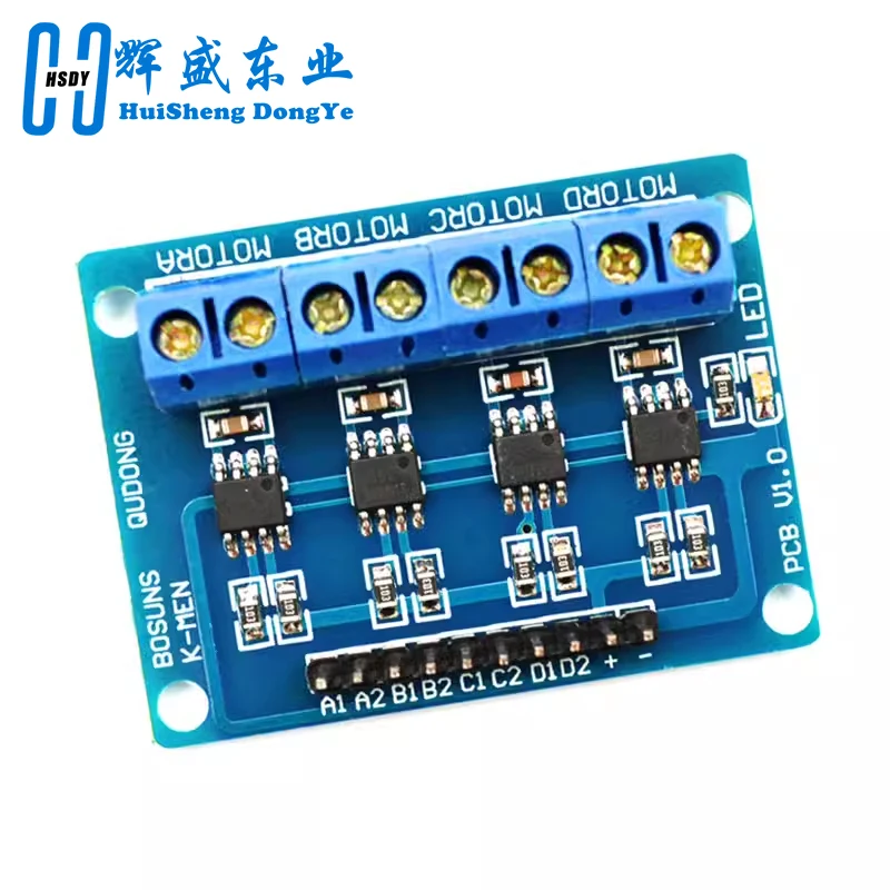 4CH 4 canali HG7881 Chip H-bridge DC 2.5-12V Modulo driver motore passo-passo Controller Scheda PCB 4 vie 2 fasi per Arduino