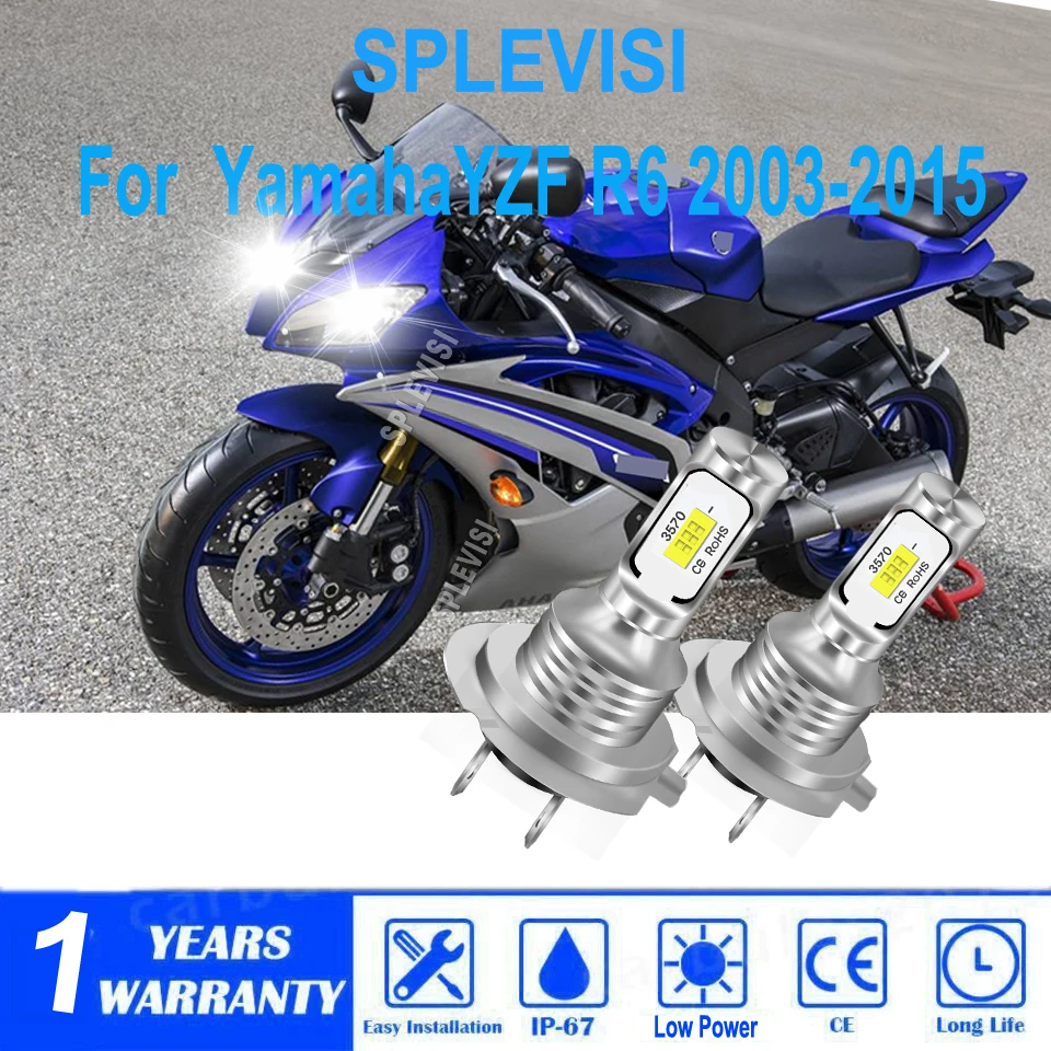 

H7 Motorcycle Led Headlight - Premium CSP LED Technology For Yamaha YZF R6 2003 2004 2005 2006 2007 2008 2009 2010 2011-2015