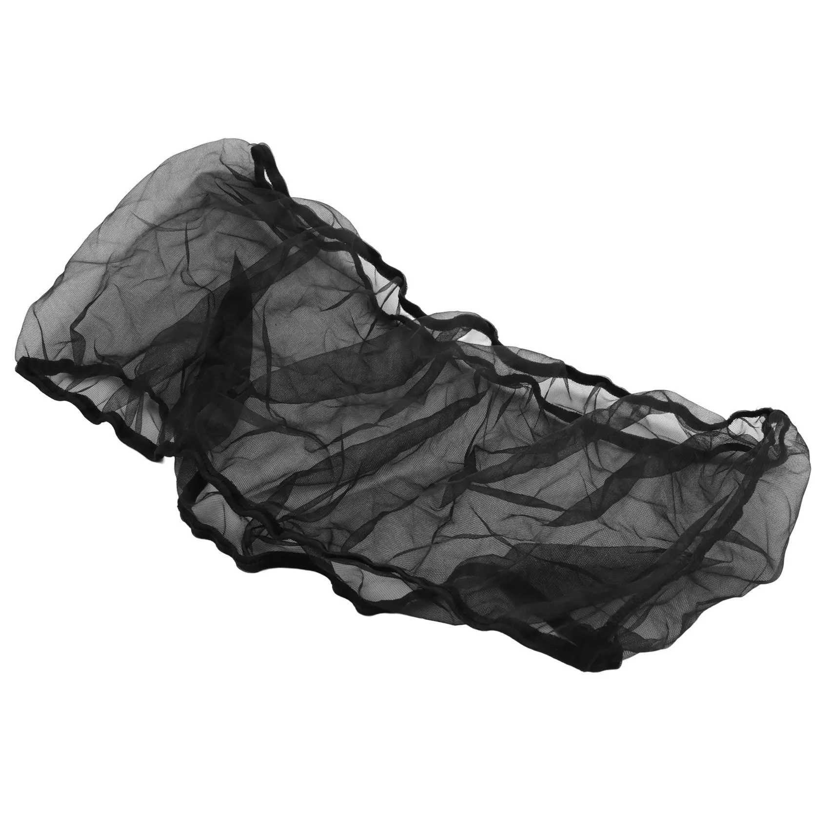 Bird Cage Cover Seed Catcher Birdcage Nylon Mesh Net Cover Skirt Guard (Black)