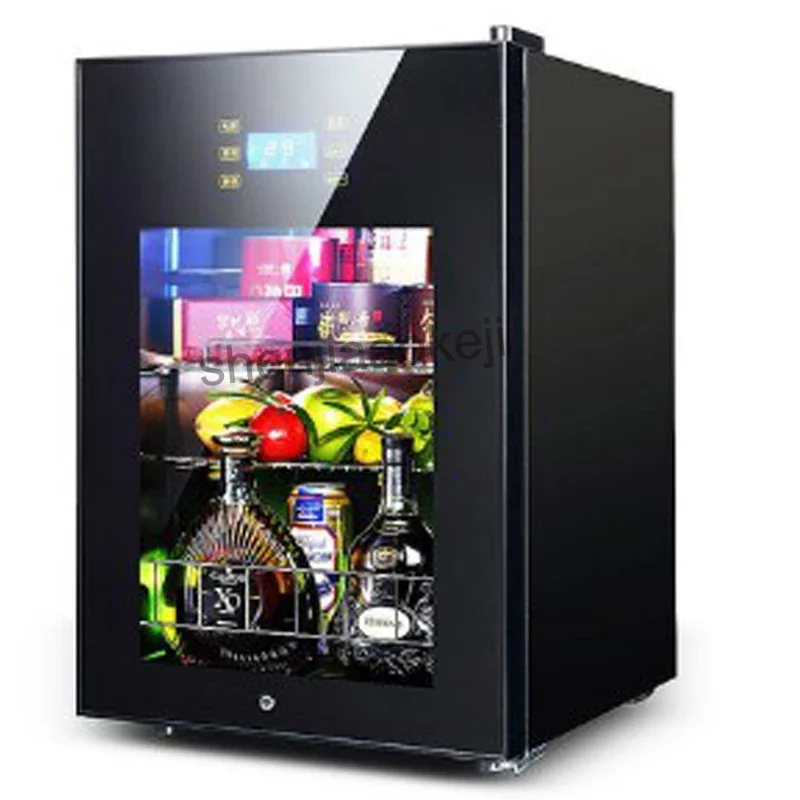 62L Cold Storage Refrigerator Wine Refrigerators transparent glass door tea drinks freezers -5to10 degrees C food sample cabinet