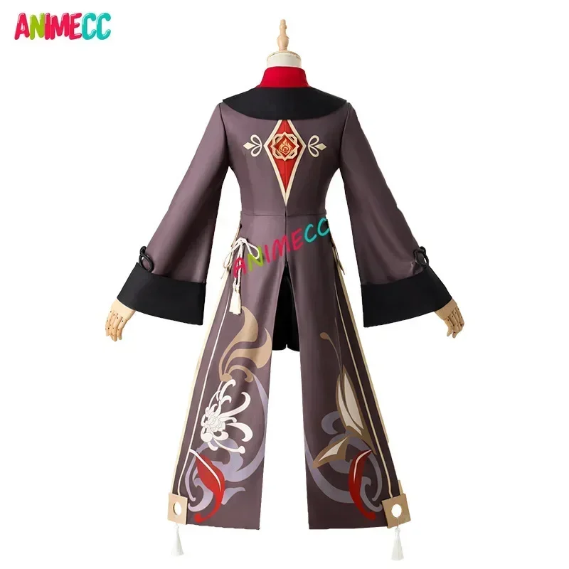 Hu Tao Ganshin Impact Cosplay Costume Wig Rings Hat Anime Game HuTao Cos Outfit Halloween Party Costume for Women Men