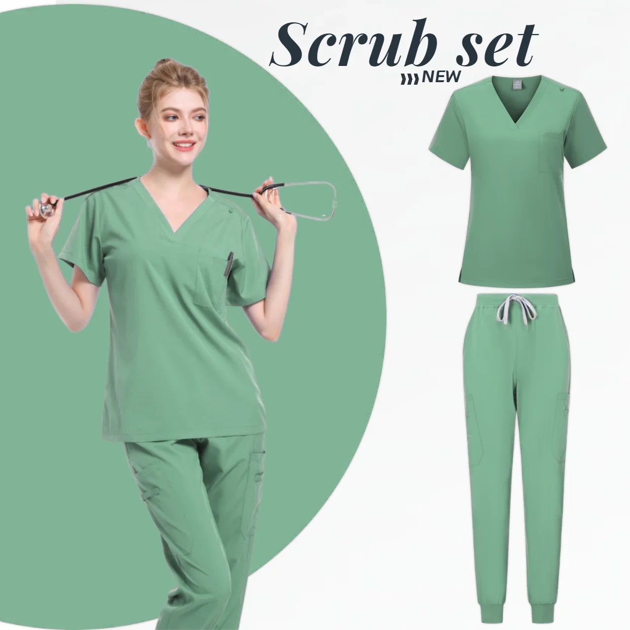 

Wholesale Multicolor Spa Beauty Clothes Scrub Set Hospital Doctor Nurse Uniforms Medical Surgical Uniform Nursing Accessories