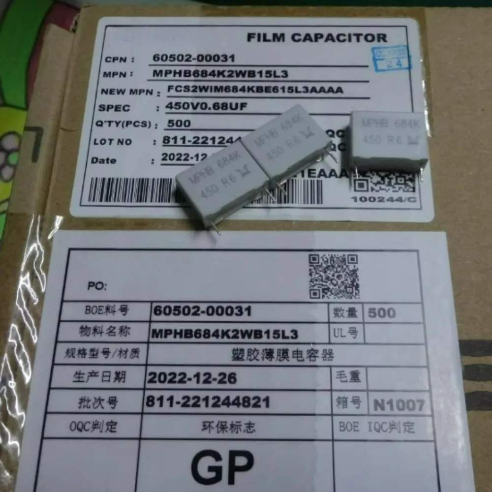 

10pcs/lot Europ 0.68uf/450v 680nf U68 684 Brand New 15mm Film Capacitor