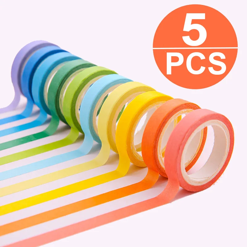 5 rolo adesivos transparente fluorescente índice guias bandeiras 5m etiqueta pegajosa adesivos nota papelaria crianças presente material de escritório