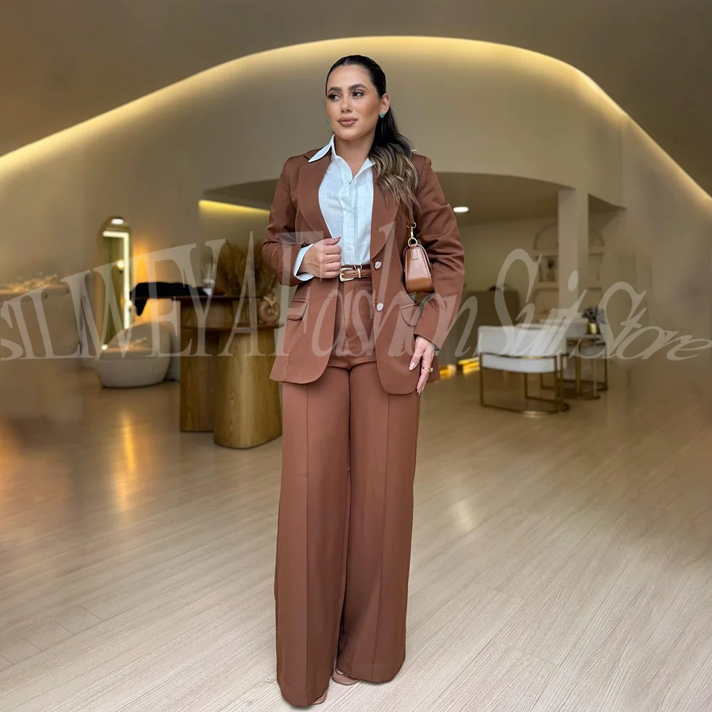 Luxury Suit Set For Women Smart Casual 2 Pieces (Blazer+Pants) Office Stylish Female Blazer Sets Trajes De Mujer Elegante