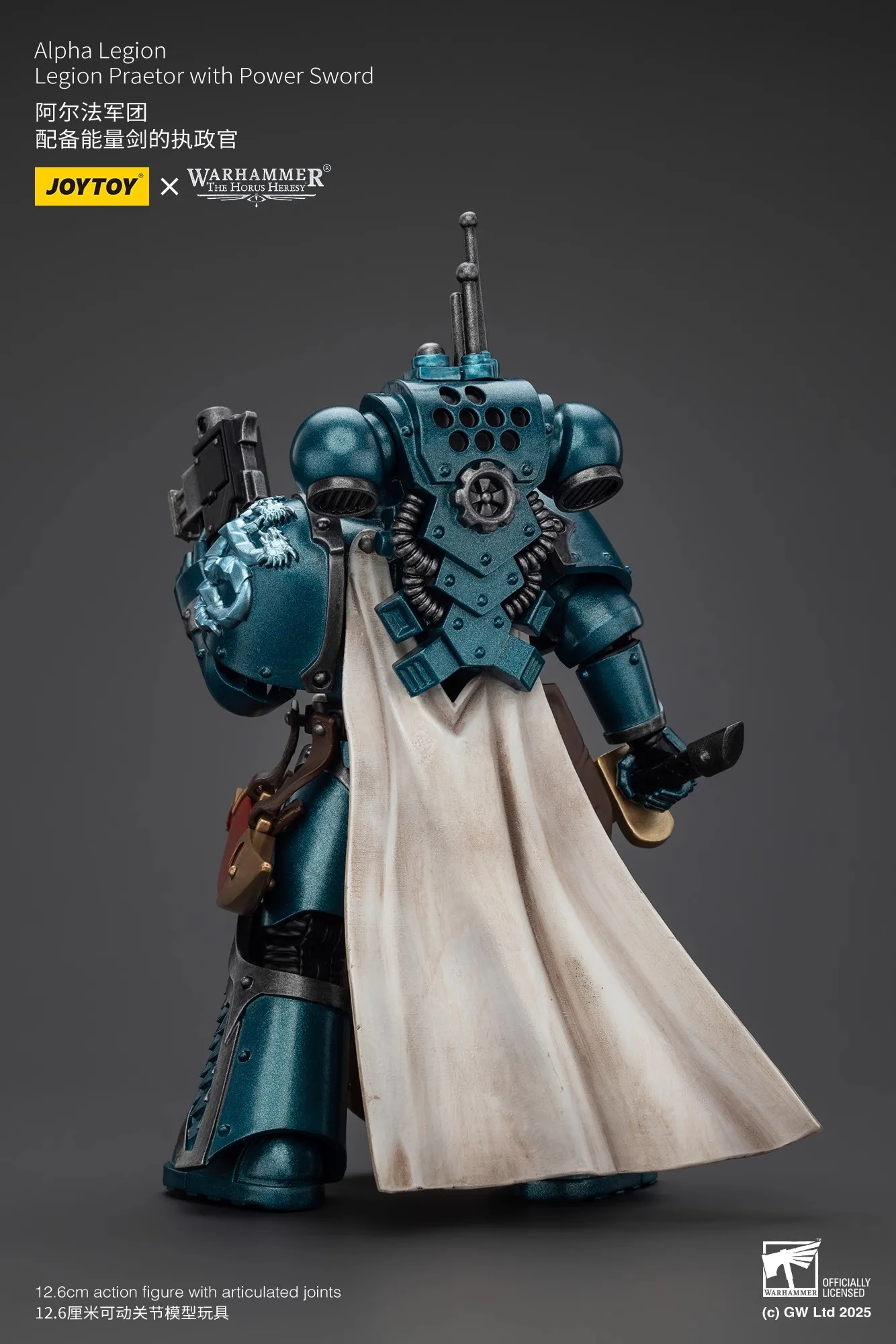 Joytoy Warhammer 1/18 figuras de acción Alpha Legion Legion Praetor con espada eléctrica modelo Toy Boy regalos 3,75 pulgadas