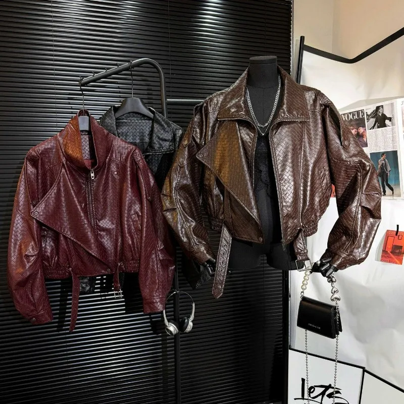 A New Autumn Jacket French-style Retro Loose Cool Motorcycle-style Short Coat for Women Fashion Simple Trendy Women's Clothing