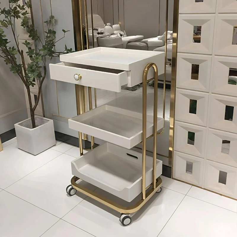 Portable Beauty Drawer Cart Mobile Massage Trolley Salon Tattoo Rack Swivel Caster Multifunctional Tool Stand Very Strong