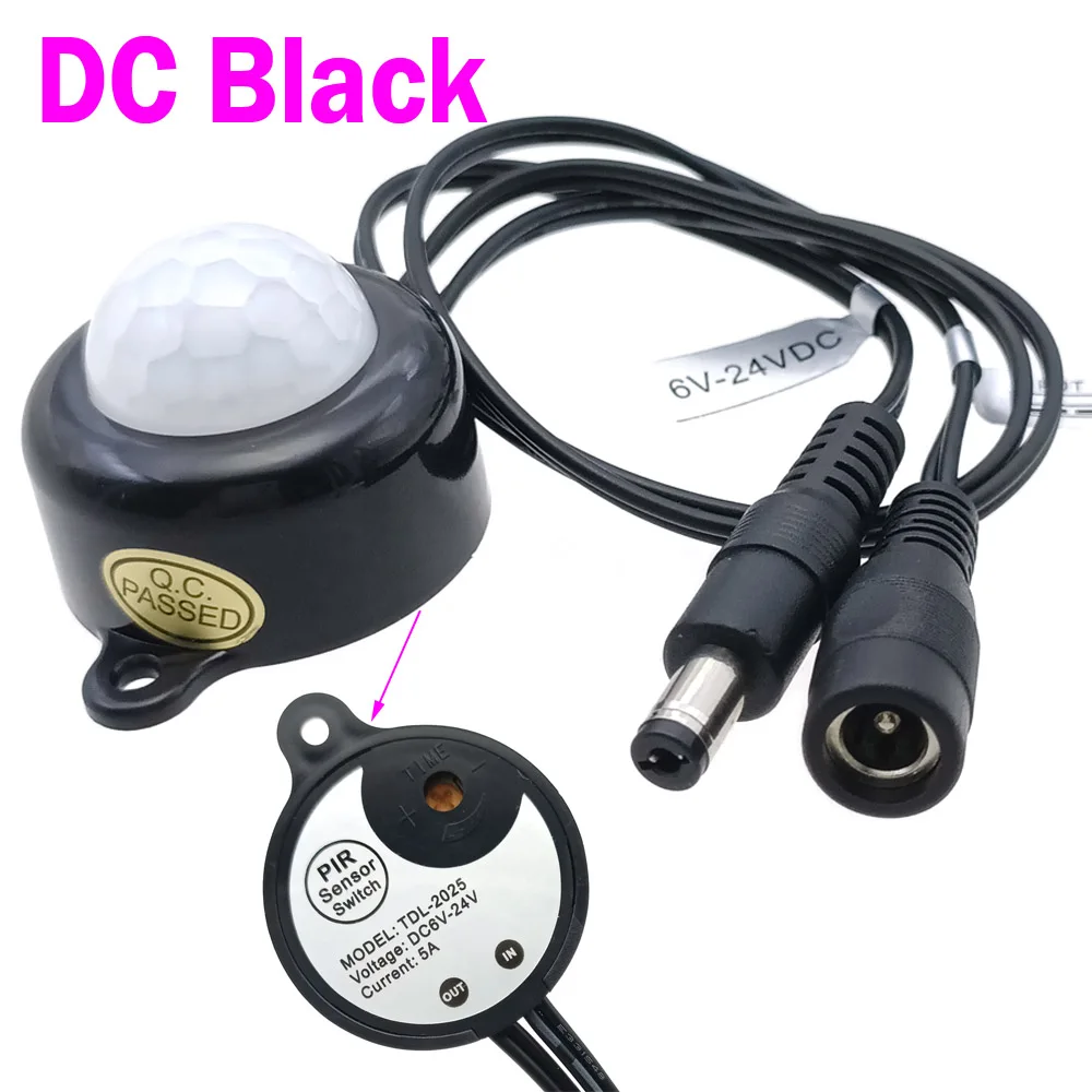 PIR Body Infrared Motion Sensor Switch DC5V - 24V Photosensitive Sensor Detector Connector Switch For Single Color RGB LED Strip