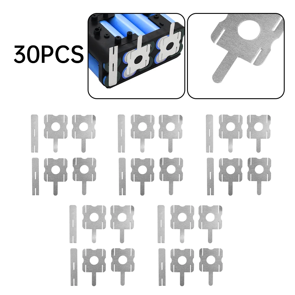 

30PCS Spot Welding Nickel Plate Battery Plating Nickle Sheet 0.18mm Lithium Battery Pack Spring Connector Battery Pack Connector