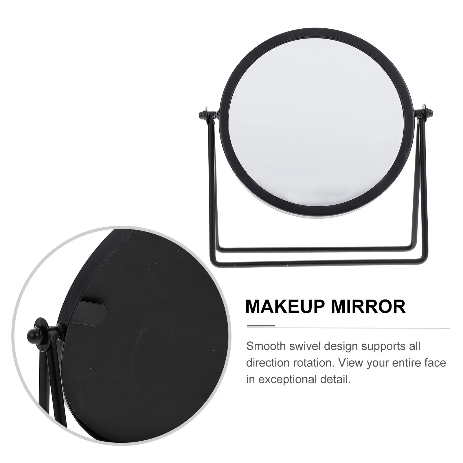 

Круглое поворотное зеркало для макияжа на стол, столешницу, с плавным вращением на 360°, настольное зеркало для ухода за кожей и груминга