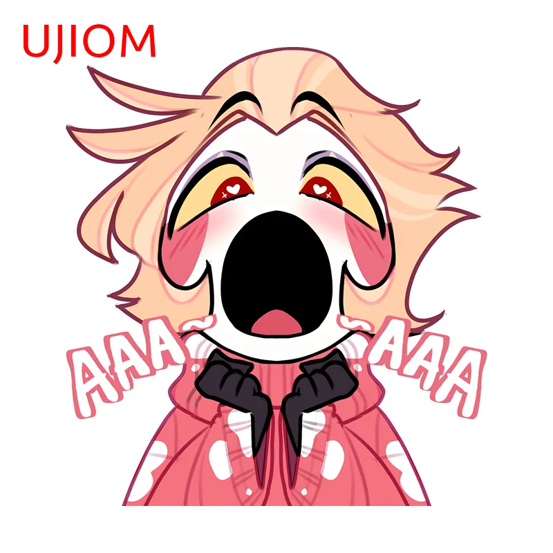 UJIOM Angel Dust Lovely Anime Figure Wall Sticker Enchanting Eye Catching Scratch Proof Decal Amusing Game Room Decoration
