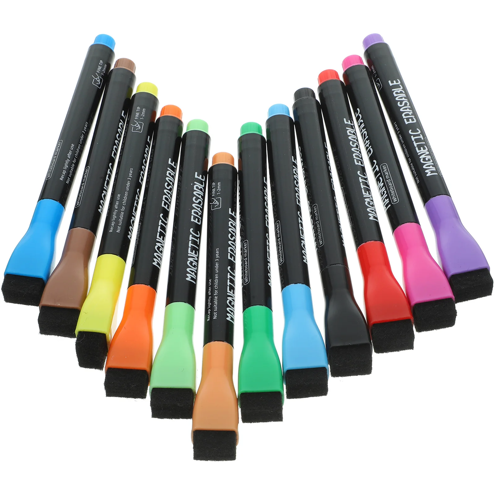 

12pcs Erase Markers Fine Erase Markers Whiteboard Pens Magnetic School Kids Bulk Household Painting