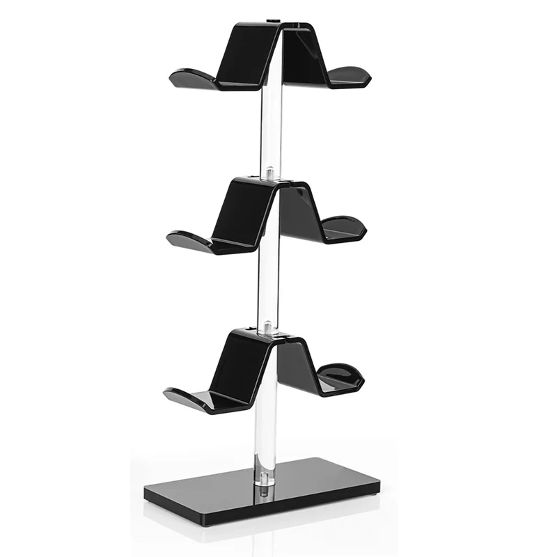 FGGS-Controller Holder Headset Stand 3 Tier,Adjustable Acrylic Gaming Controller Stand For Universal Headsets And Controllers