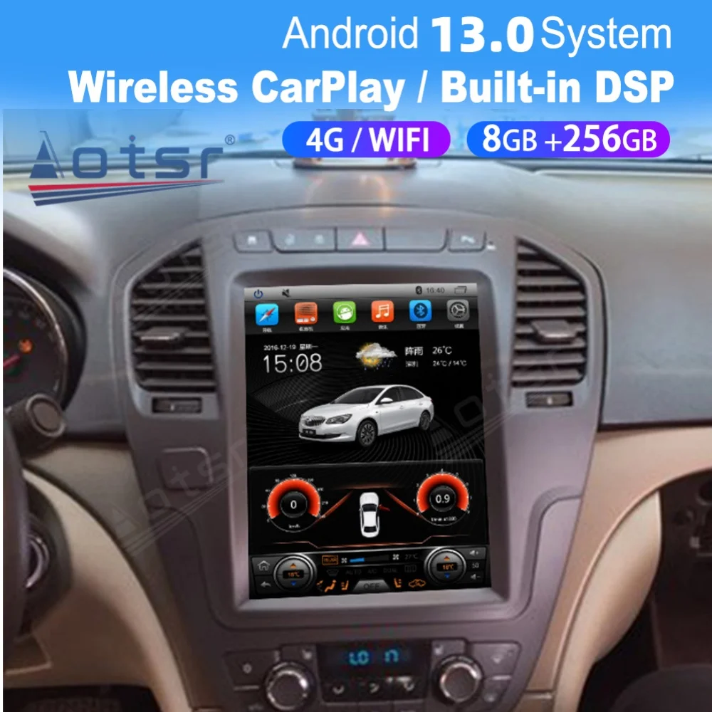 Car Multimedia Automotive Player For Buick Regal 2009 2010 2011 2012 Android Carplay GPS Navigation Car Radio DSP Head unit