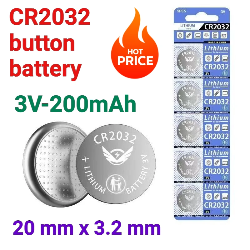 

25-500 шт. CR2032 CR 2032 кнопочная батарея 3 В литиевая батарея для часов игрушечный калькулятор автомобильный пульт дистанционного управления кнопка типа «таблетка»