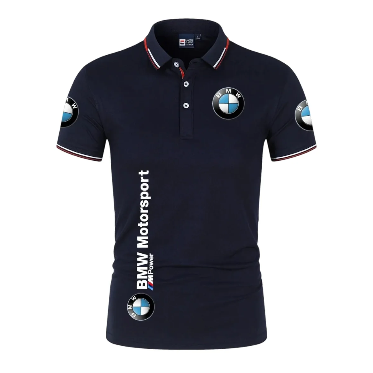 

New model BMW M Power Male and Female Polo Shirts for Sports Short Sleeve Summer Off-road Motorcycle Racing Modified Car Culture