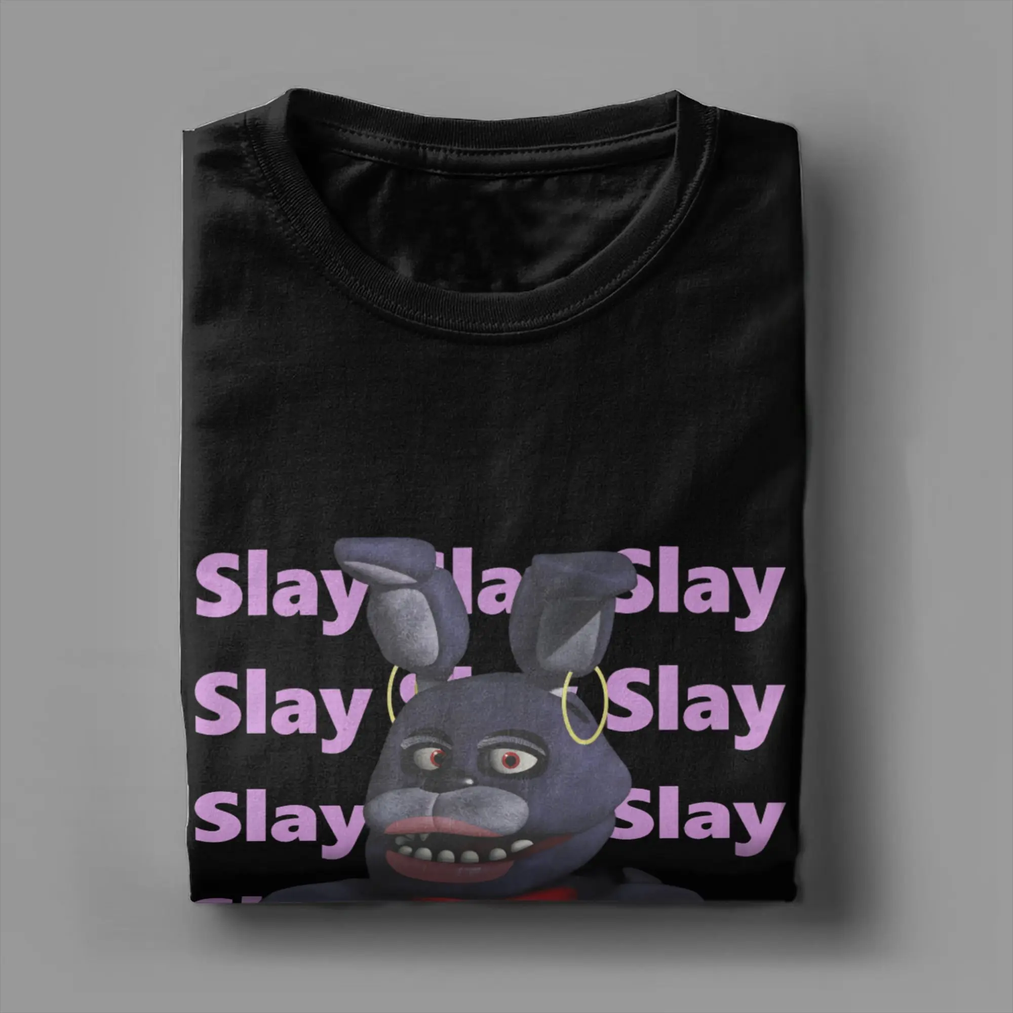 

Novelty FNAF At Freddys T-Shirts for Men O Neck Pure Cotton T Shirt Short Sleeve Tee Shirt Gift Idea Clothing