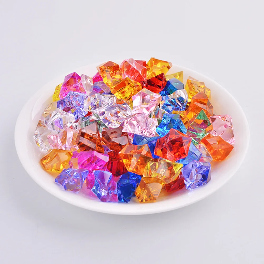 

500 Pcs/Pack Gems for Craft Coloured Stones Crafts Decorative Beads Fake Gemstone Colored