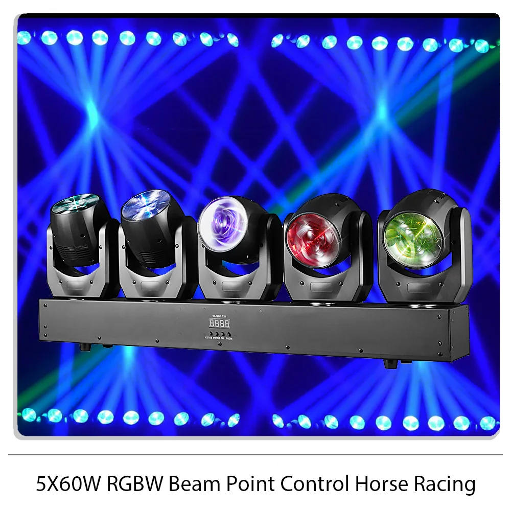 

5X60W RGBW Beam Point Control Moving Head Light With horse rasing Effect DMX512 for DJ Disco Party Club Bar Stage Lighting