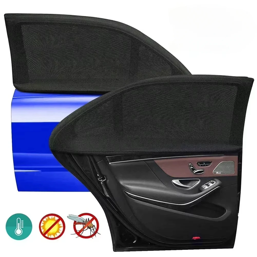 2/4Pcs Sun Protection & Privacy: Anti-Mosquito Car Window Curtain Sunshade Car Accessories