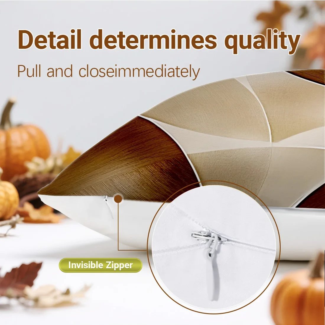 

Brown Flowers Cushion Pillowcase Printed Polyester 45x45cm Throw Pillowcover Decorative Sofa Cushion Pillowslip Home Decor