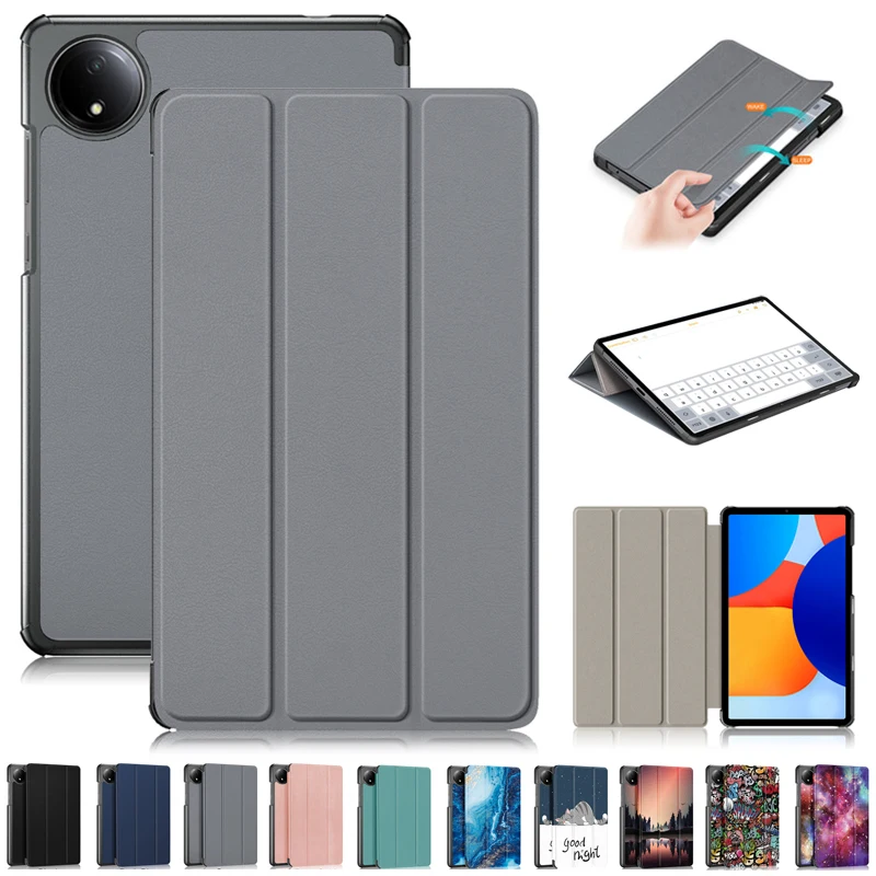 For Redmi Pad SE 8.7 Case 2024 Trifold Magnetic Leather Stand Hard Smart Tablet Funda For Redmi Pad SE 4G 8.7 inch Case Coque