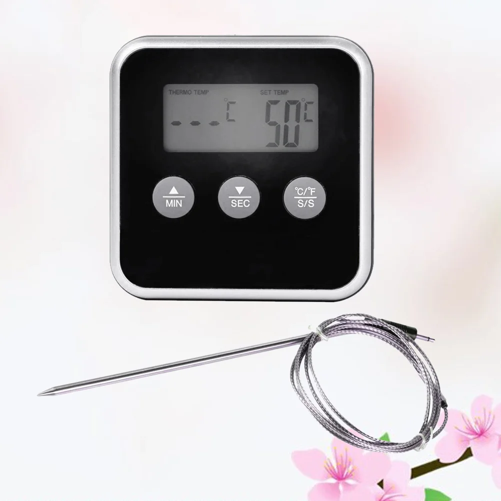 

Digital Wireless Bbq Oven Thermometer Cooking Thermometer LCD Alarm Probe Food Temperature Kitchen Cooking Tool