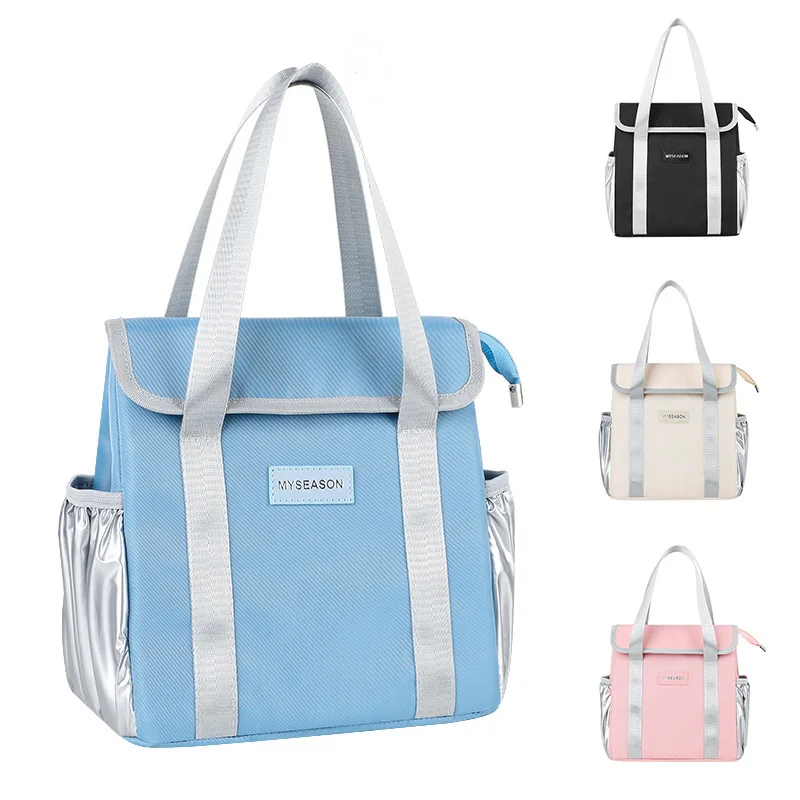 Handbag Women Men Large Lunch Bags Insulated Lunch Box Large Capacity Lunchbag Food Container for Picnic Hiking Camping
