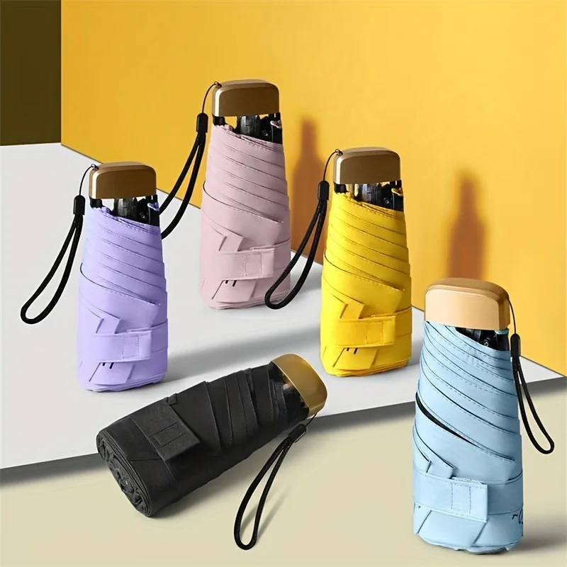 Sunny and rainy dual-use parasol 50% off sunscreen and UV protection folding umbrella mini student-specific umbrella