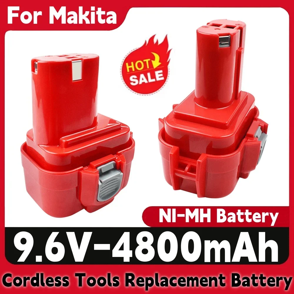 

9.6v 4.8Ah For Makita PA09 9120 9134 9135 9135A 9102 6207D 6222D 6261D 6207D 192595-8 192596-6 Power Tool Batteries 9.6V 4800mAh