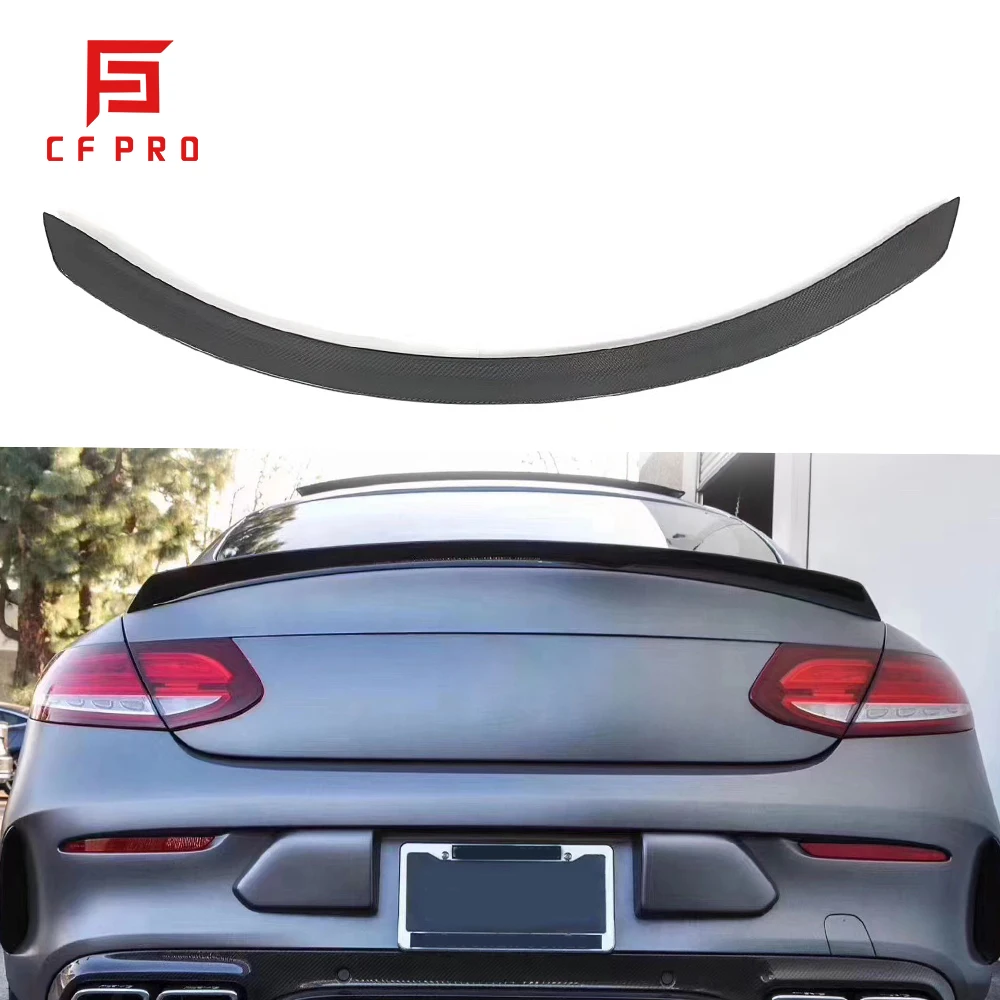 

ED1 Style Carbon Fiber Rear Roof Spoiler Rear Trunk Spoiler Lip Wing For Mercedes Benz C Class W205 Coupe